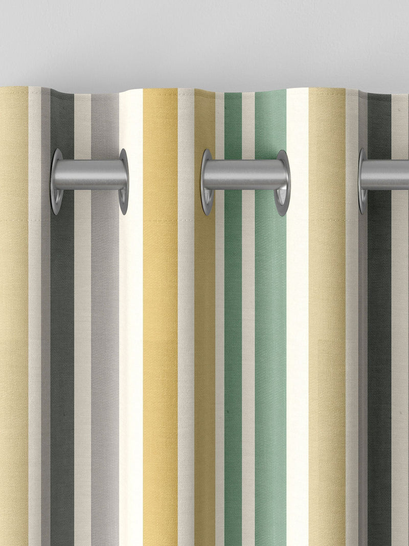 Yellow Multi Stripe made to measure curtains for kids (British brand)