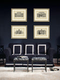 Brookpace antique mirrored framed print 56 x 46cm - British product