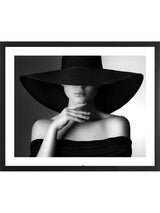 Next Brookpace Lascelles Mystery Lady II Black and White Photographic Print in Glass Black Frame, 86x66cm- Buy online at McGrocer