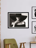 Brookpace Lascelles Mystery Lady II black and white framed print, imported from the UK