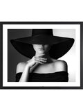 Brookpace Lascelles Mystery Lady II black and white framed print, imported from the UK