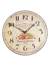 Next Brookpace Lascelles Cream Open Faced Garden Fruits Wall Clock 36 cm Diameter- Buy online at McGrocer