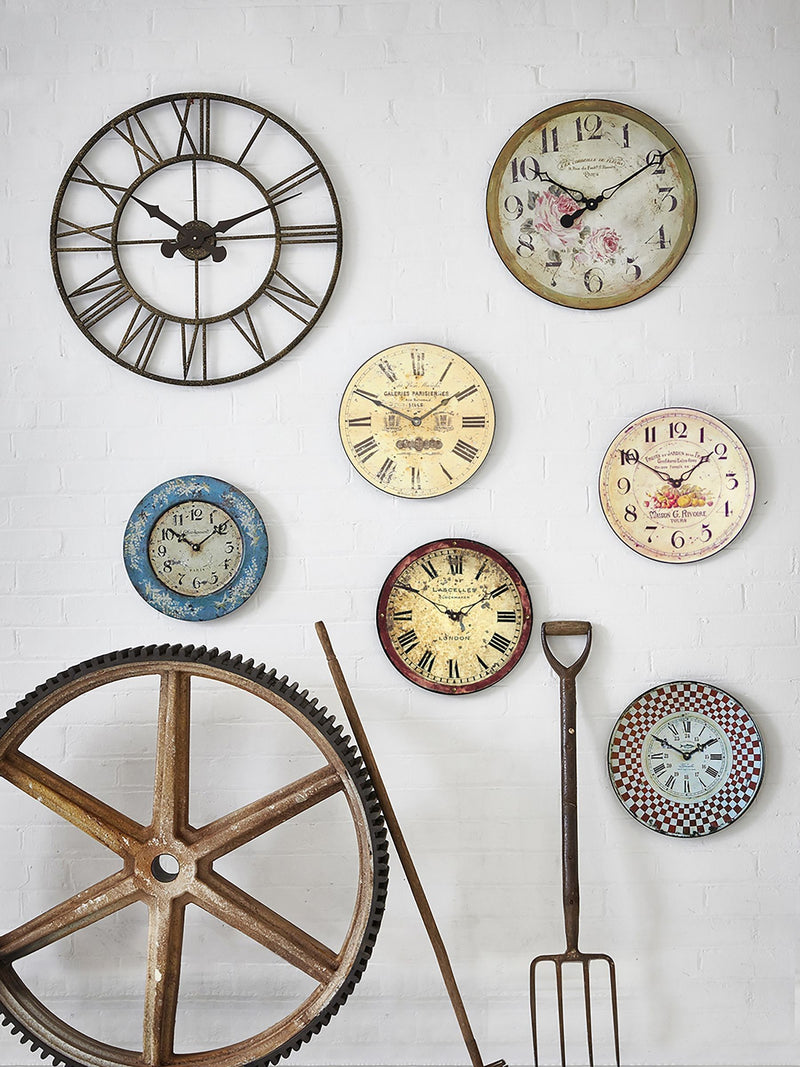 Brookpace Lascelles Garden Fruits Open Faced Wall Clock 36 cm diameter - British product