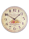 Brookpace Lascelles Garden Fruits Open Faced Wall Clock 36 cm diameter - British product