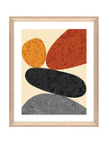 Brookpace Lascelles Brown Peter Arnold Desert Rocks 3 framed wall art 56x46cm - British product