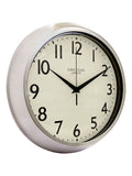 Lascelles chrome deco style wall clock 30cm diameter - British product
