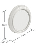 Lascelles chrome deco style wall clock 30cm diameter - British product