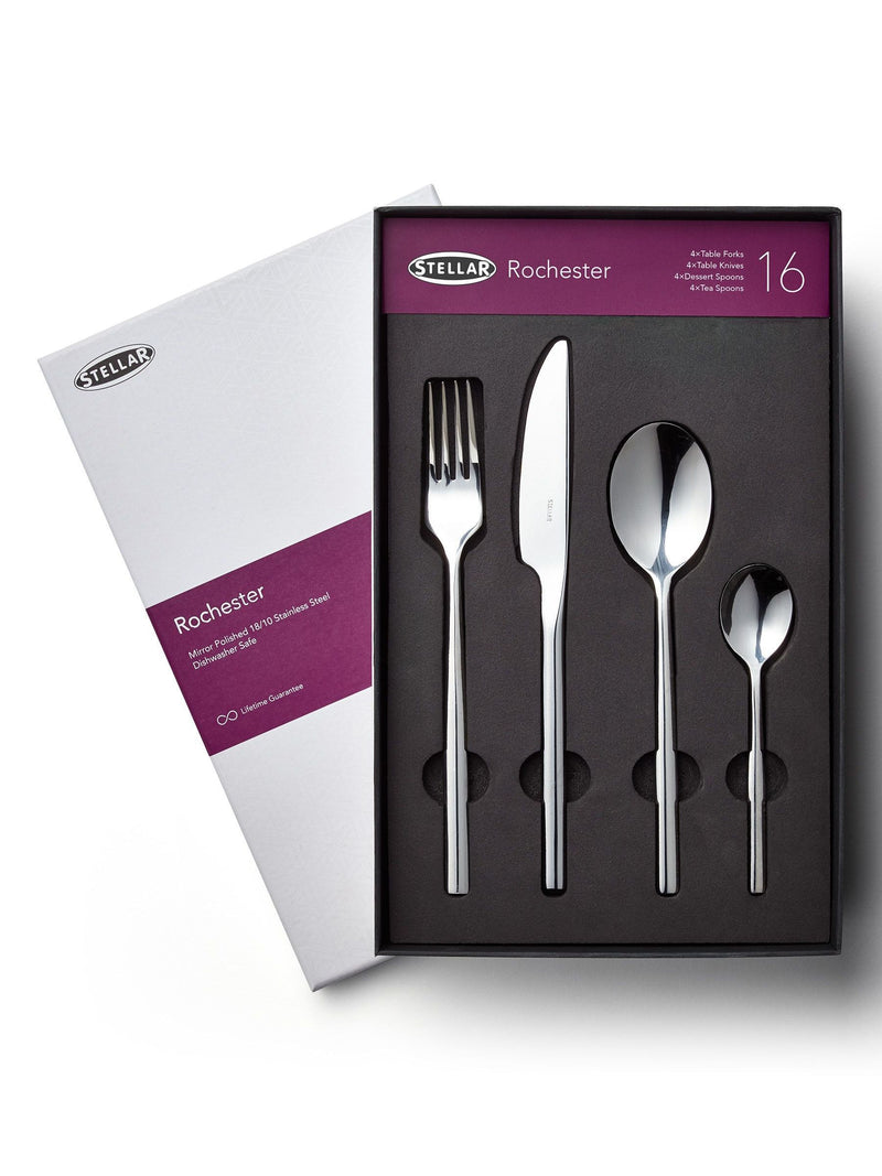 Stellar Chrome Rochester 16 piece cutlery set (British brand)