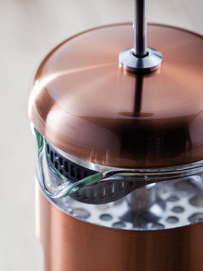 Stellar Copper Glass Cafetiere 3 cup, UK version