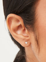 Sterling Silver Heart Stud Earrings