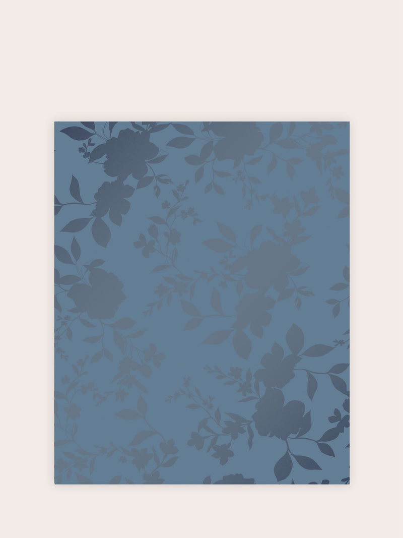 Laura Ashley Westbourne A4 wallpaper sample in midnight blue (British brand)