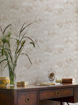 Next Laura Ashley Dove Grey Swans Wallpaper Sample A4- Buy online at McGrocer