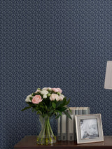 Next Laura Ashley Midnight Blue Seaham A4 Wallpaper Sample- Buy online at McGrocer