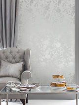 Next Laura Ashley Silver Westbourne 10m Wallpaper- Buy online at McGrocer