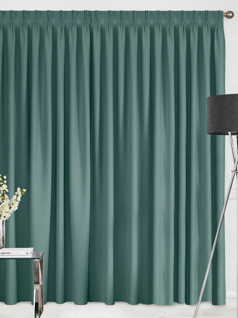 Montero Velvet teal blue made to measure curtains - British product