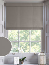 Next Natural Dove Montero Velvet Made to Measure Roman Blind- Buy online at McGrocer