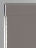 Natural Dove Velvet Roman blind in light grey, imported from the UK