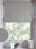Montero velvet roman blind silver grey made to measure, imported from the UK