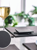 Next Black Reversible Faux Leather Placemats and Coasters Set of 4- Buy online at McGrocer