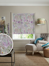 Next Voyage Dahlia Grey Masina Made to Measure Roman Blind- Buy online at McGrocer