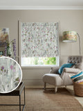 Voyage Peony Purple Hoppa roman blind, UK version