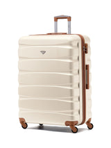 Next Flight Knight Cream Large Hardcase Lightweight Check-In Suitcase with 4 Wheels 29 inch- Buy online at McGrocer