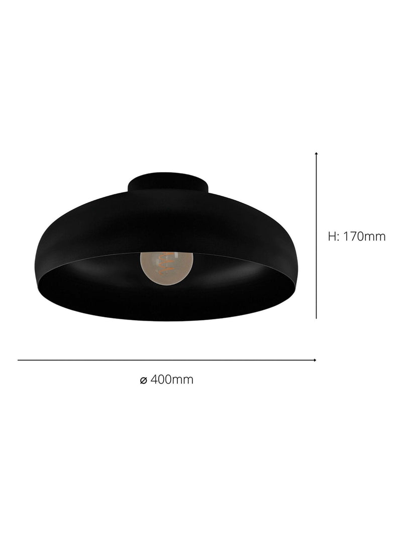 Eglo black Mogano ceiling light, imported from the UK
