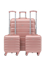 Next Flight Knight Rose Gold Large Check-In Bag with Set of 2 Easy Jet Underseat Bags 45x36x20cm- Buy online at McGrocer