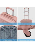 Flight Knight rose gold luggage set with underseat bags, imported from the UK