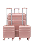 Flight Knight rose gold luggage set with underseat bags, imported from the UK