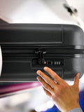 Flight Knight black anthracite hard shell cabin suitcase set 55x35x20cm - British product