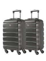 Next Flight Knight Charcoal EasyJet Overhead Hard Shell Cabin Suitcase Set of 2 (55x35x20cm)- Buy online at McGrocer