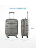 Flight Knight charcoal suitcase set 55x35x20cm (British brand)