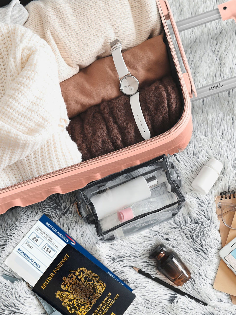 Flight Knight rose gold medium suitcase 25 inch, UK version