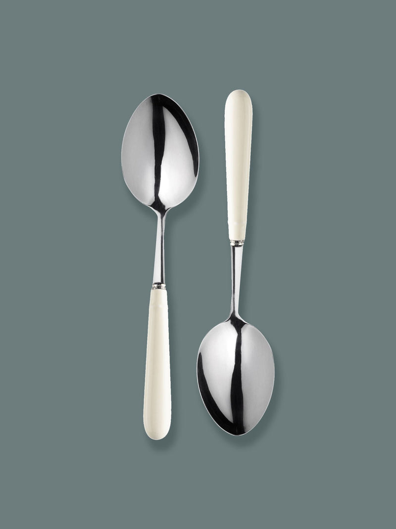 Set of 4 Ivory Large Capacity Serving Spoons