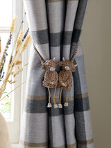 Next Set of 2 Natural Magnetic Hamish The Highland Cow Curtain Tie Backs- Buy online at McGrocer