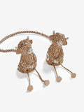 Hamish wood-effect magnetic Highland Cow curtain tiebacks, imported from the UK