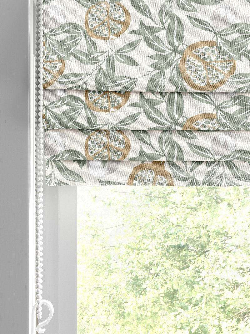 Green Halo made to measure roman blind in 100% cotton (British brand)