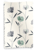 Green Hetty roman blind floral pattern 100% cotton, imported from the UK