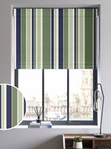 Next Huddson Green Made to Measure Roman 100% Cotton Blind- Buy online at McGrocer
