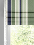 Green Huddson roman blind made to measure cotton - British product