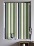 Green Huddson roman blind made to measure cotton - British product