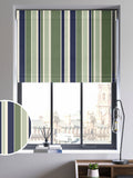 Green Huddson roman blind made to measure cotton - British product