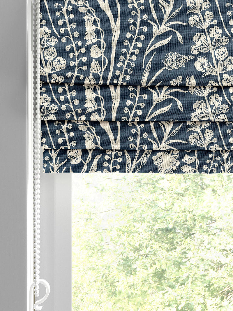 Jarrod Blue Roman blind, imported from the UK