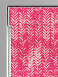 Pink leaf print made to measure Roman blind - British product