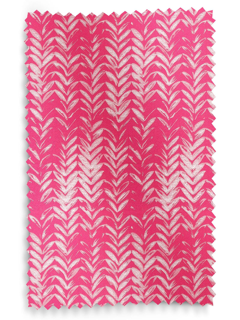 Pink leaf print made to measure Roman blind - British product