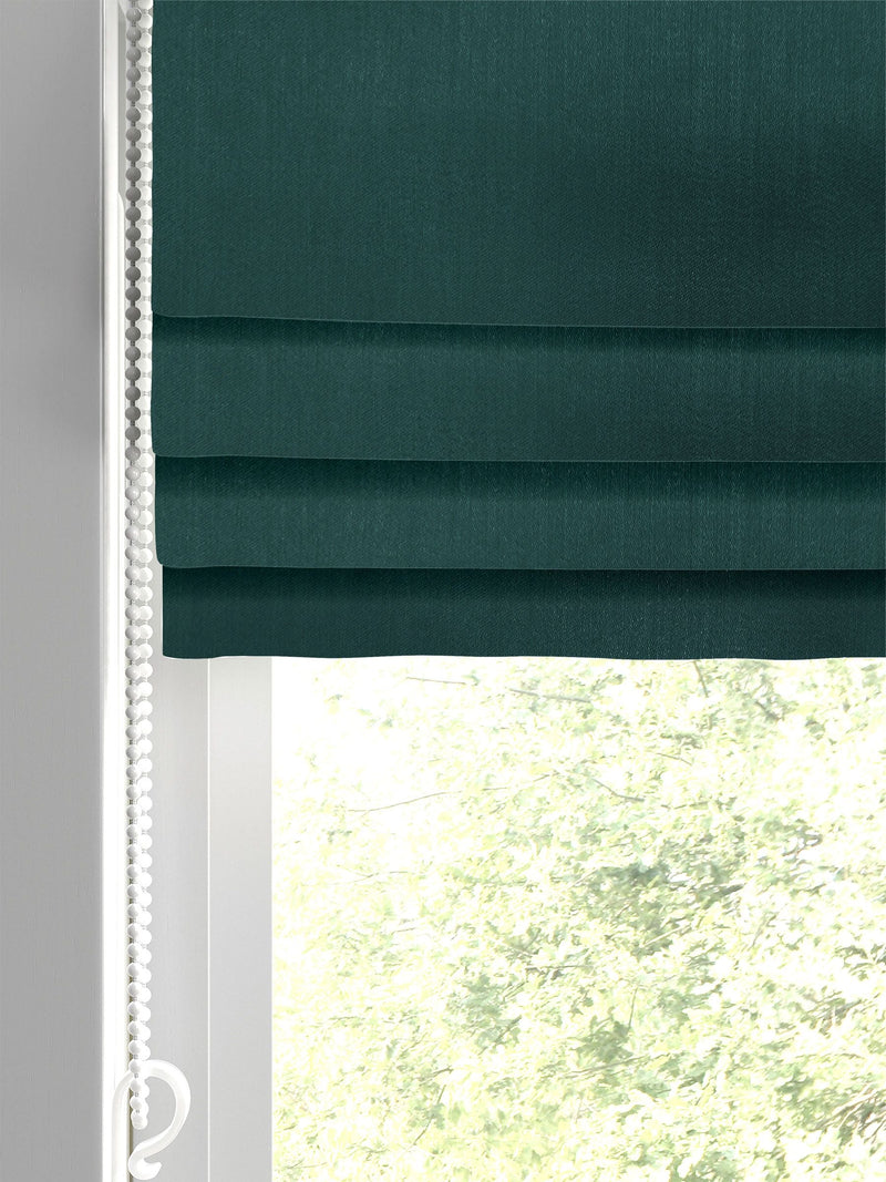 Trella teal roman blind made to measure (British brand)