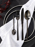 Kensington black cutlery set 16 piece - British product