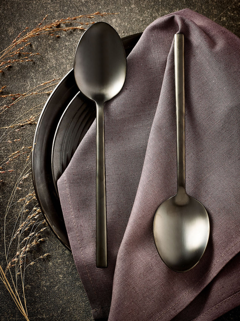Black Kensington 2-piece serving spoon set - British product