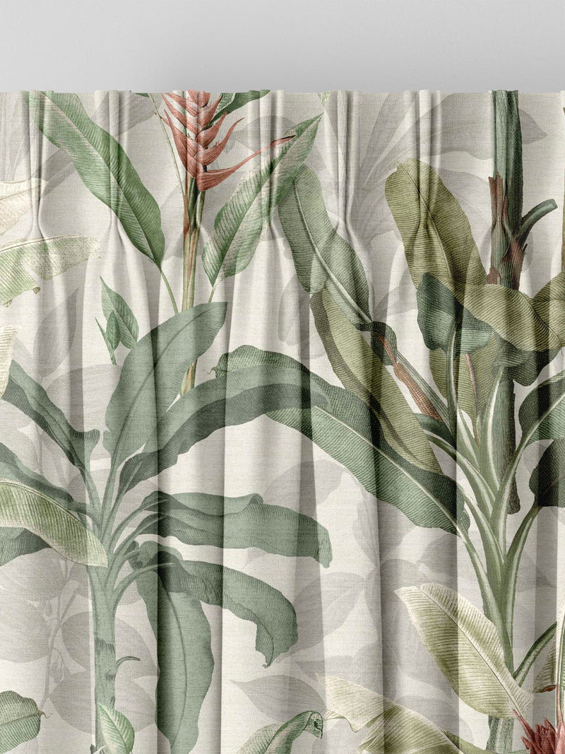 Graham & Brown Borneo palm leaf curtains, imported from the UK